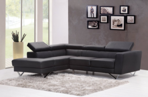 black sofa